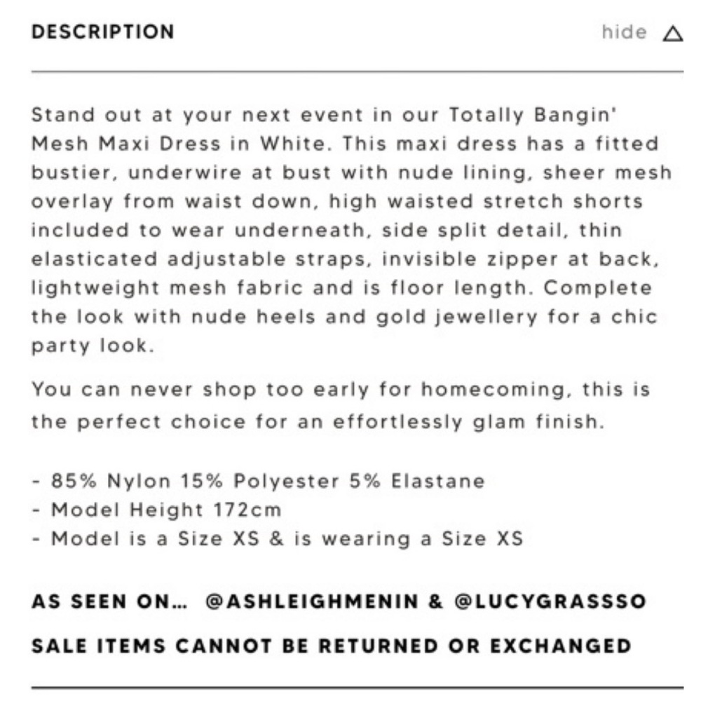 Totally Bangin' Mesh Maxi Dress White - Picture 10 of 10